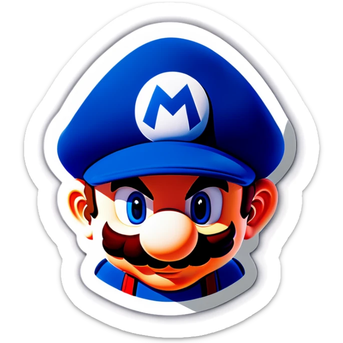 Mario blue sticker