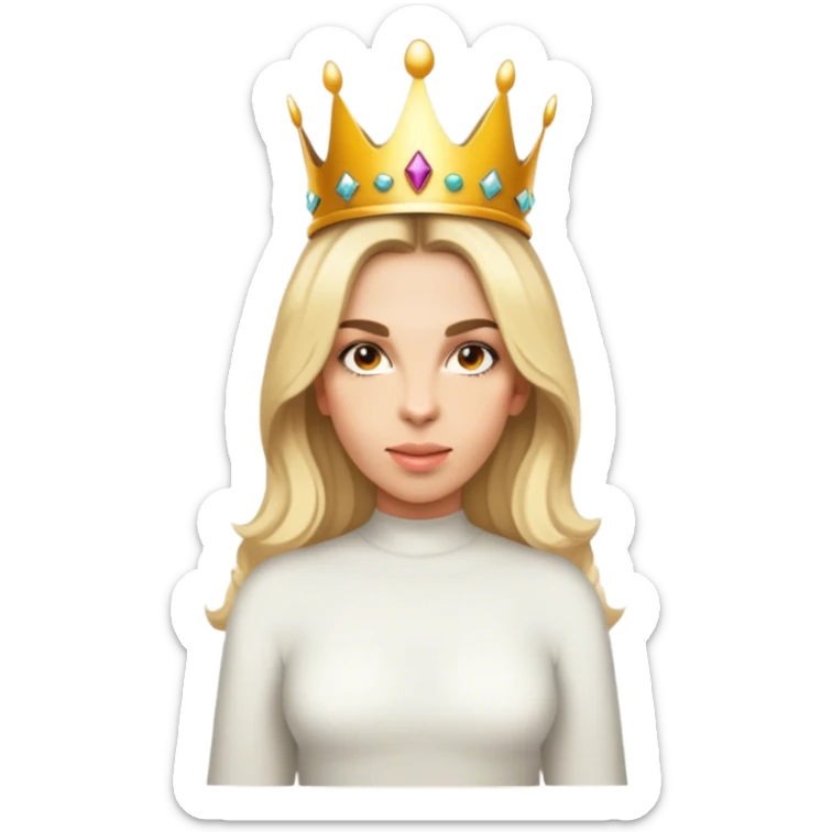 Wearing a crown sticker