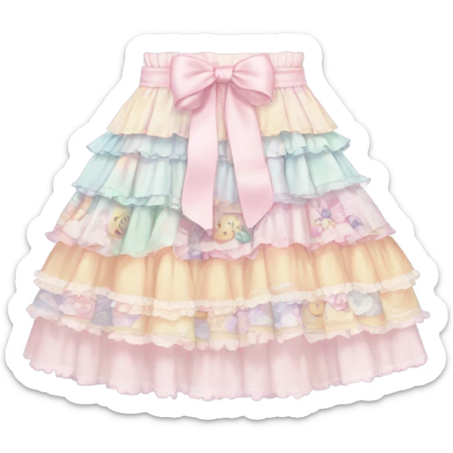 Kawaii Jfashion skirt style of mezzo piano and Liz Lisa  sticker