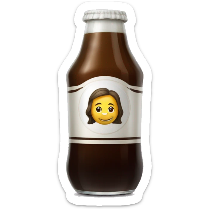 Un vaso de fernet que simula la votlka de coca cortada igual a lade Ferchetto  sticker