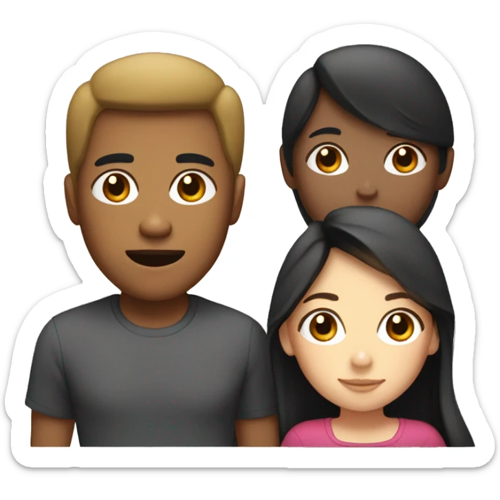 three girls (one latina one white one black) and one gay filipino man sticker