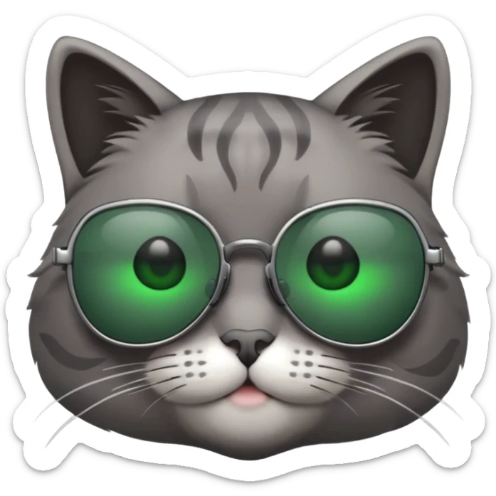 Cat with sunglasses sticker