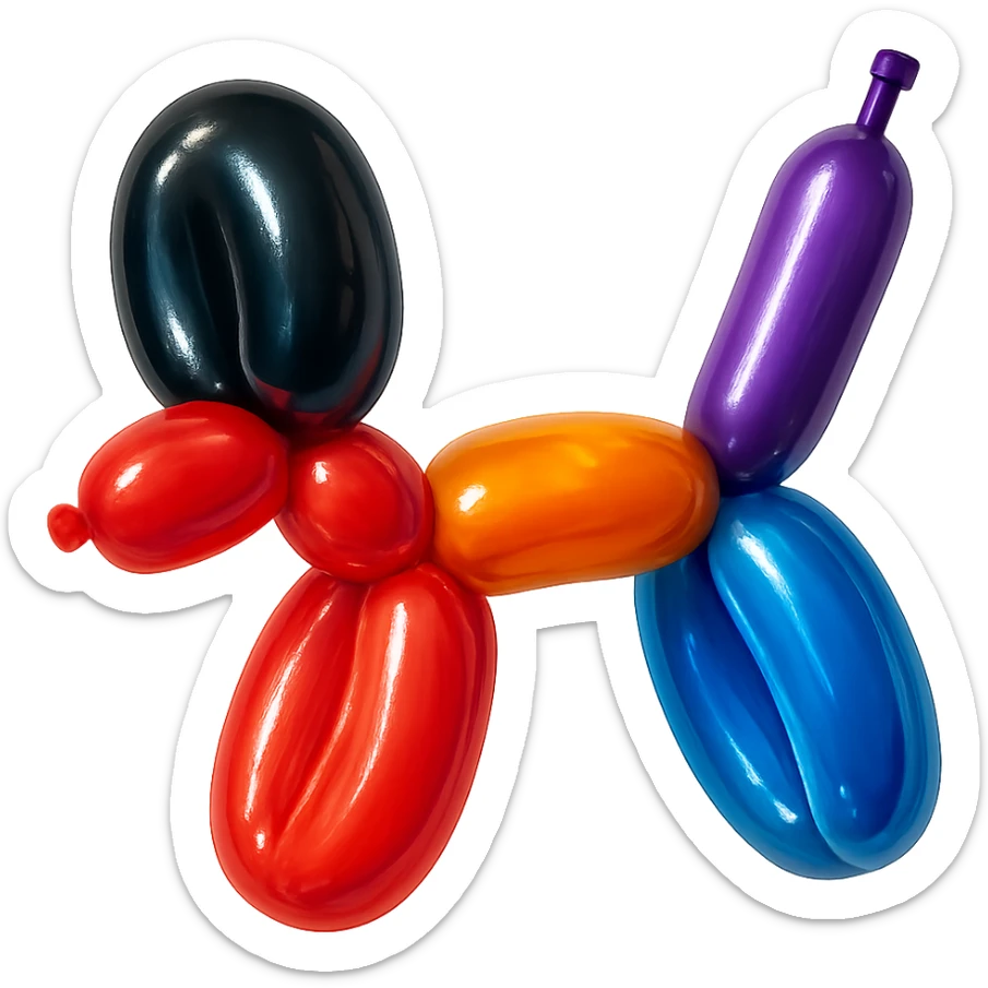 Toy black silhouette sticker