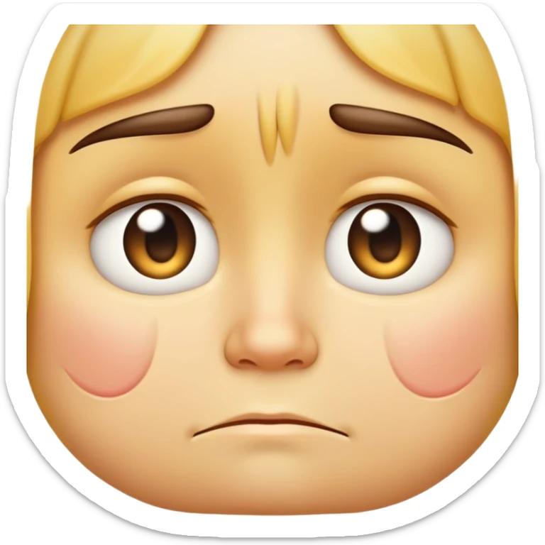 realistic sad face emoji with a green background, subtle tears, lifelike facial features sticker