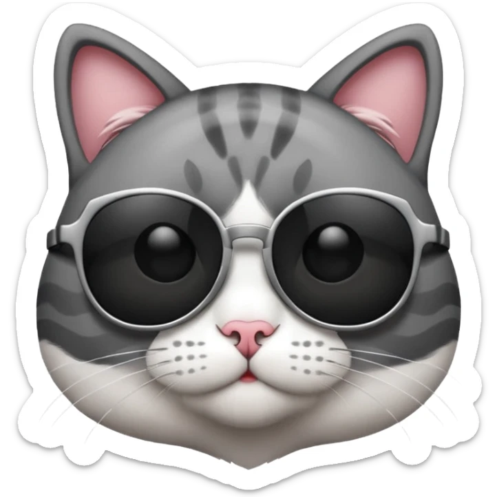 Cat with sunglasses sticker