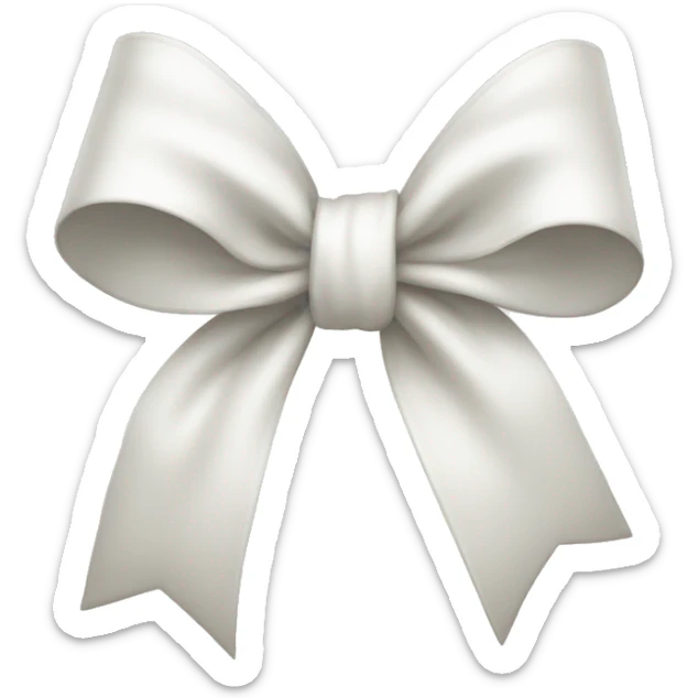 white bow  sticker
