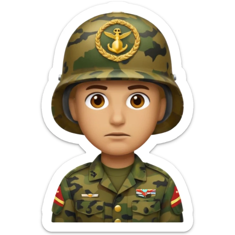 crie emojis de um militar do corpo de fuzileiros navais sticker