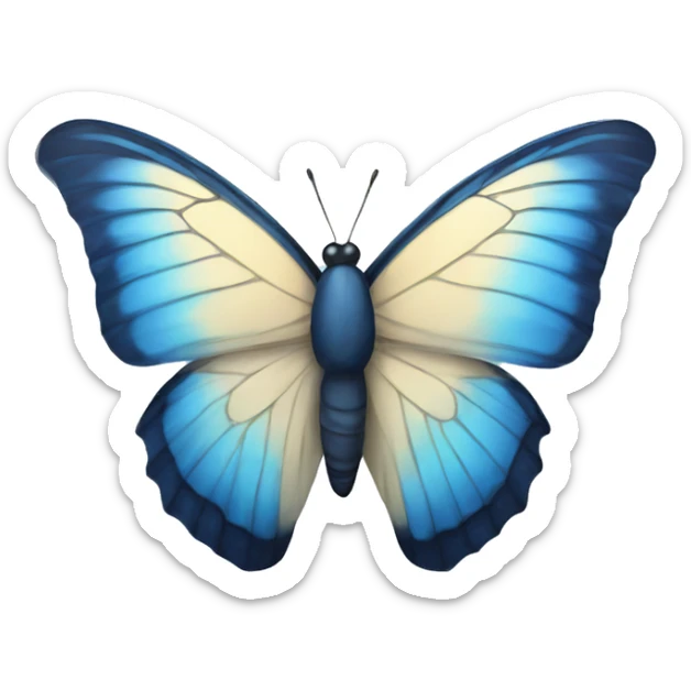 Blue butterfly sticker