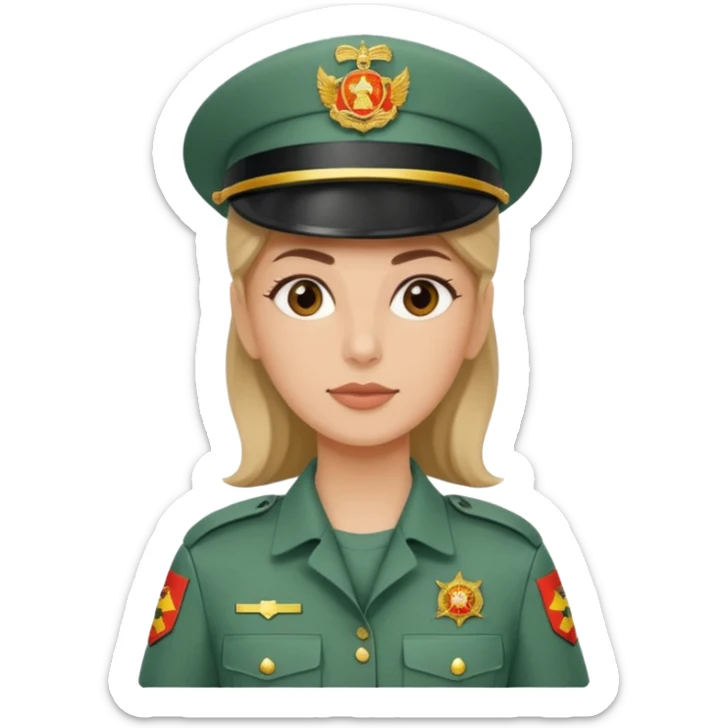 Crea un avatar de una guardia civil de españa mujer  y del area de seguridad vial/trafico sticker