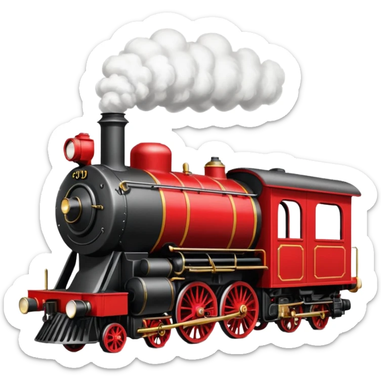 Give me a 0-5-0 locomotive and put an ostrich body and head on the steam engine of the train and put a toilet on top second train car  sticker