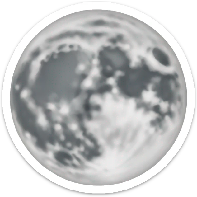 Moon sticker