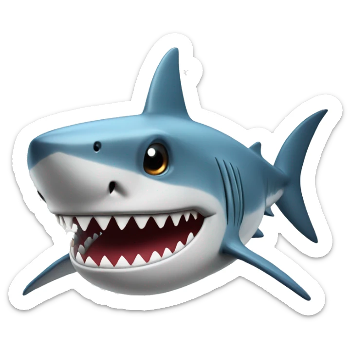 Shark with a top hat sticker