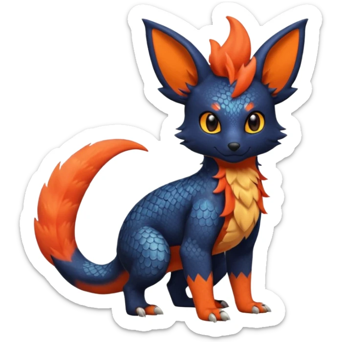 
Canine-Litten-Amaura-Salandit-Noibat-Flareon-Fakémon-fusion (full body) sticker