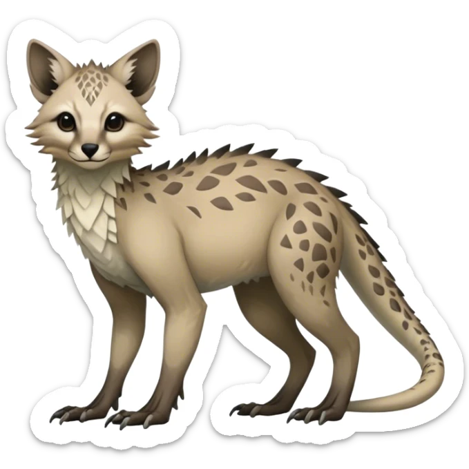 Modern Realistic Rare Fantasy Vernid-Trico-species by LiLaiRa full body sticker