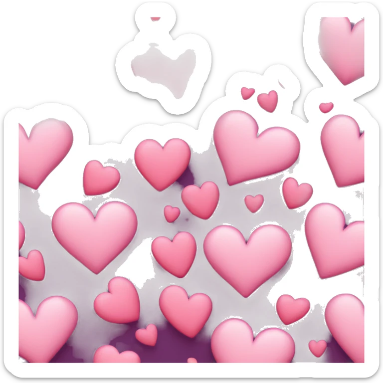 hearts with decorations  sticker