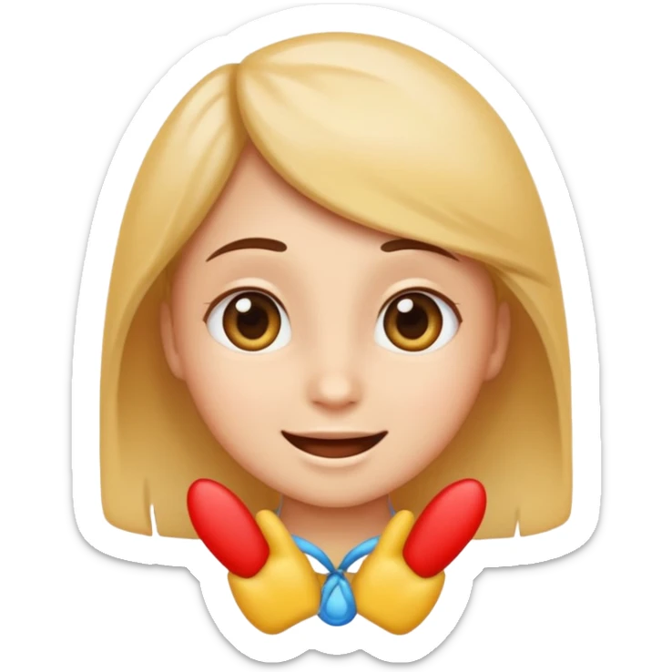 I want an emoji like of hapiness with love calm eyes and cute and with aaa i finally did it moment feeling sticker