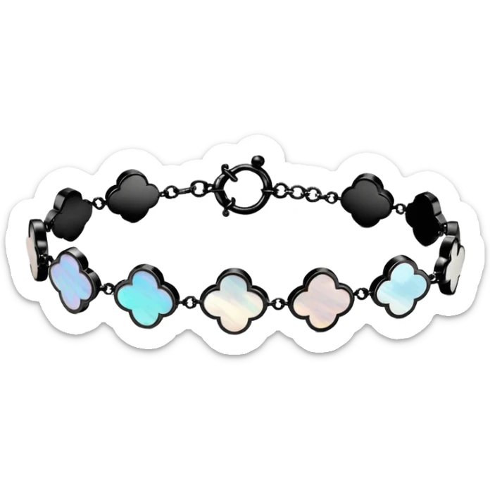 Van Cleef Vintage Alhambra bracelet in Mother of pearl sticker