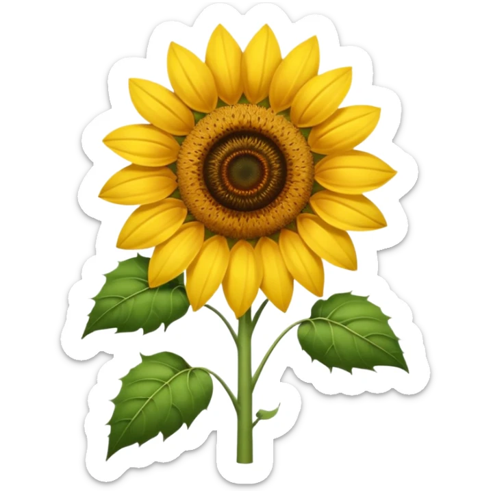 Noo, i want sunflower 🌻.  Just like this. With browner center. And without green sleaves
 sticker