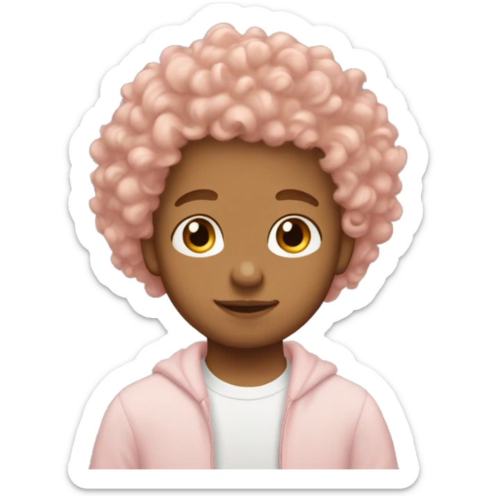 Pastel baby pink lightskin boy with curly hair and he’s a ginger  sticker