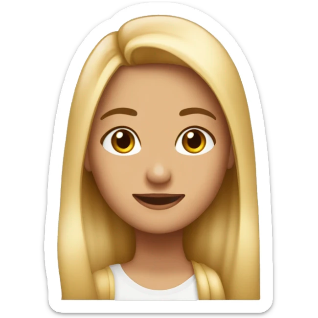 Quiero un emoji de una chica pelirroja, cabello hasta los hombros, ojos grandes y rasgados color café sticker