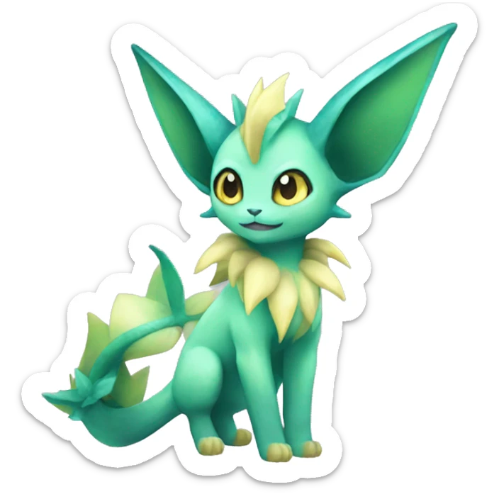 Vaporeon-Leafeon full body sticker