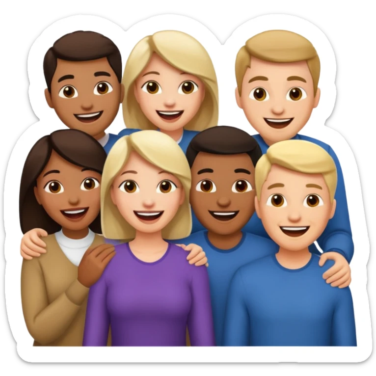 6 people two of them are women and of them are men  sticker