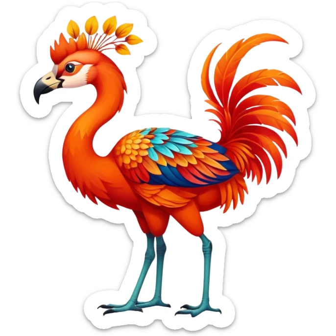 Colorful exotic tropical floral Falvie-Fionbri, full body sticker