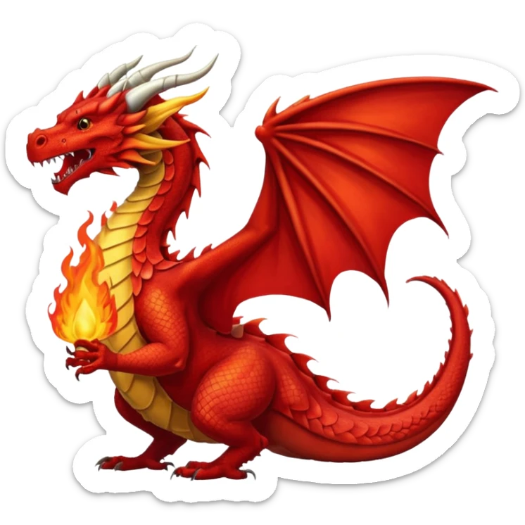 Red dragon sticker