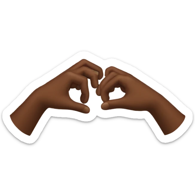 hands brown sticker