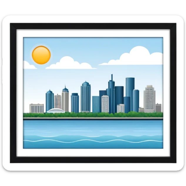 Detroit river sticker
