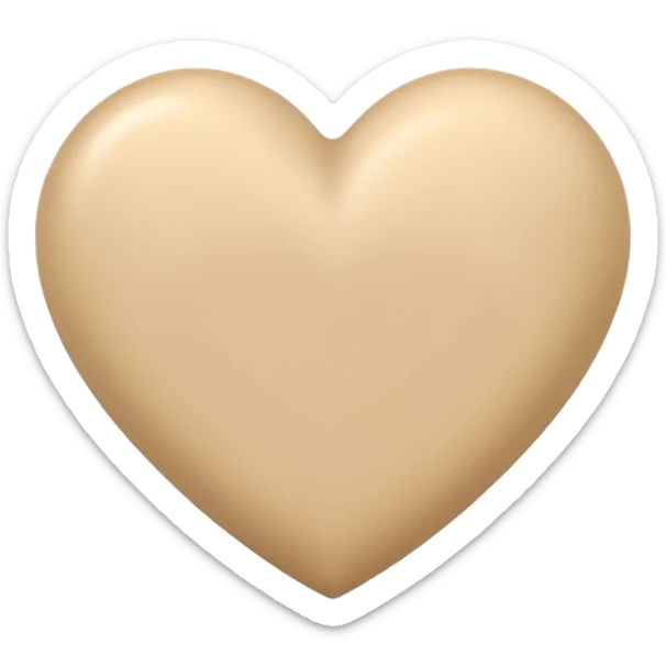 Beige heart sticker