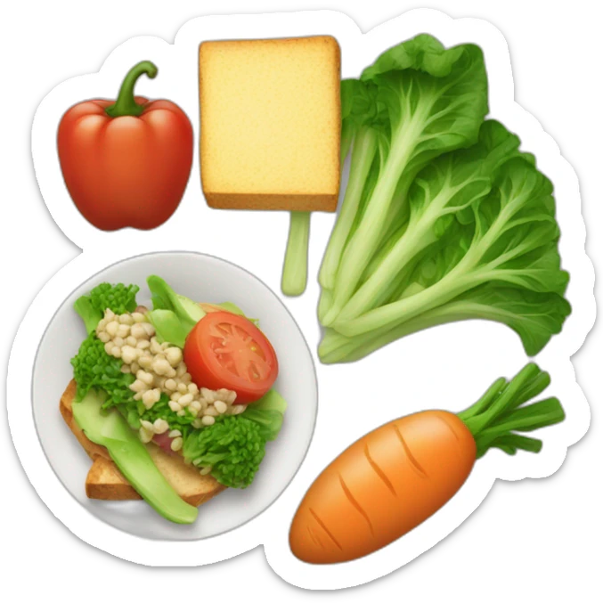 vegeterian lunch sticker