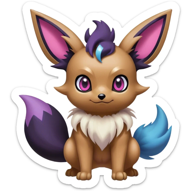 Epic Shiny Cool Cute Kawaii Eevee-mNoibat-Zorua-Pokemon Full Body sticker
