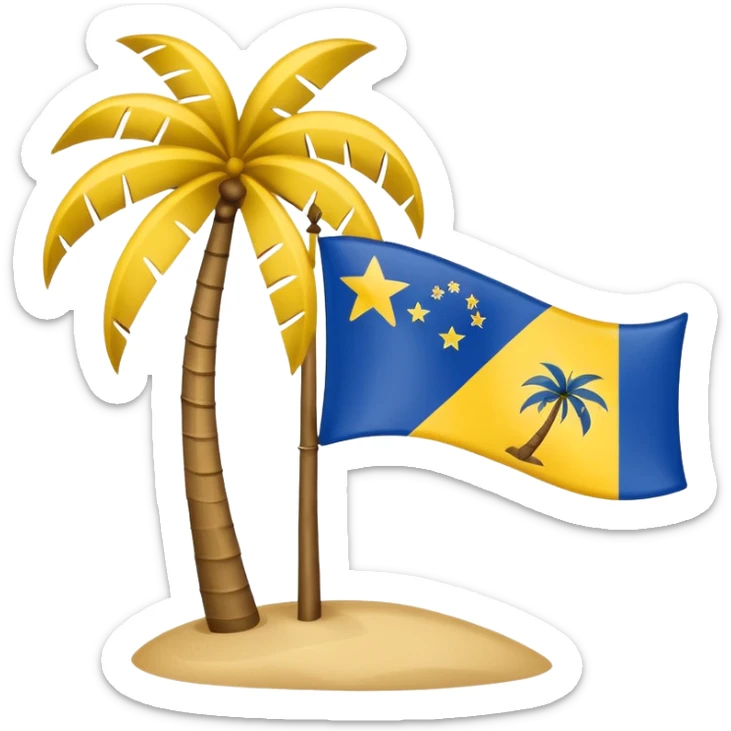 Make a emoji flag of Tokelau with nothing on the sides of it and just the flag sticker