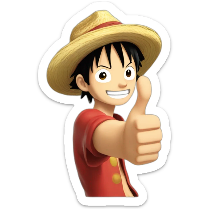 luffy thumbs up sticker