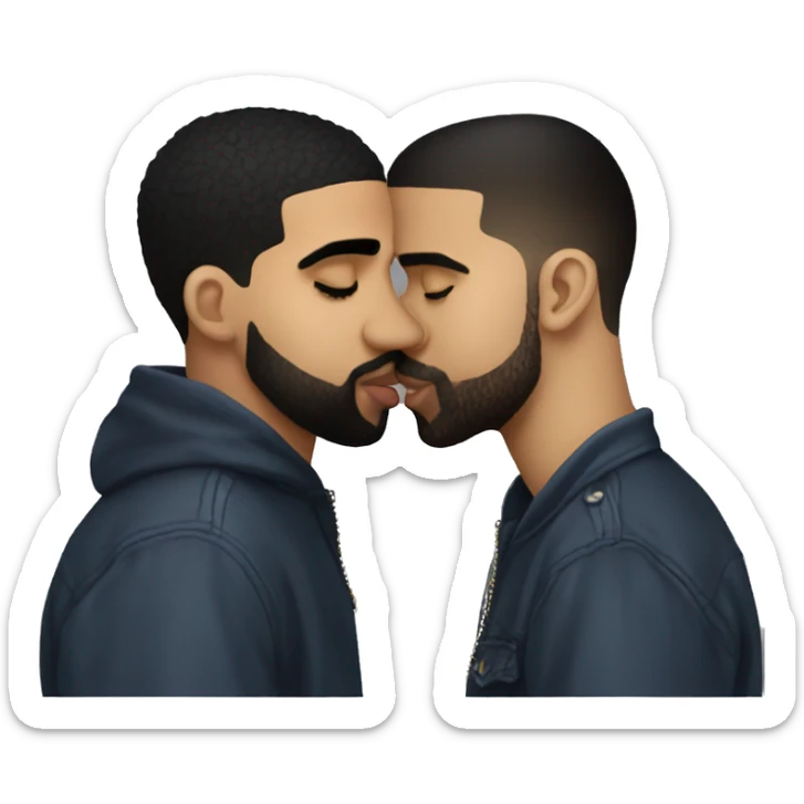 drake kissing drake kissing drake kissing drake sticker