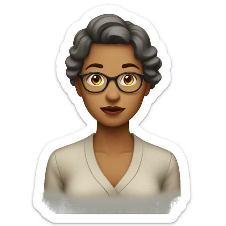 a 20s woman who is mad about the company and counting reasons why she should leave the company sticker