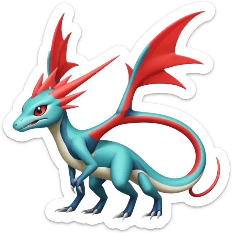 Meloetta-Inteleon-Nargacuga-Salamence-Salandit-Latias-Fakémon-creature-hybrid sticker