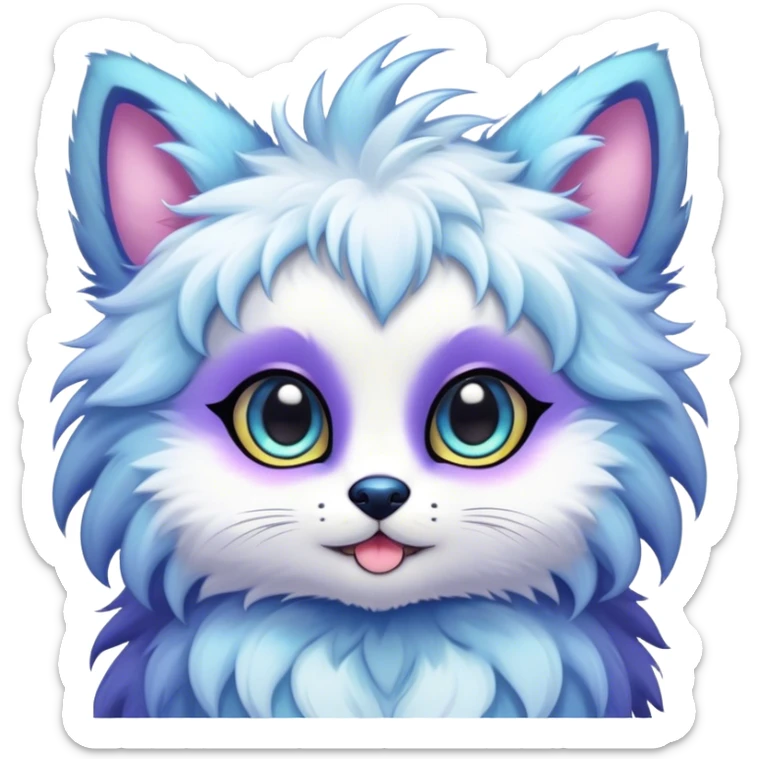 Kawaii bright fantasy ethereal anthro fursona animal sticker