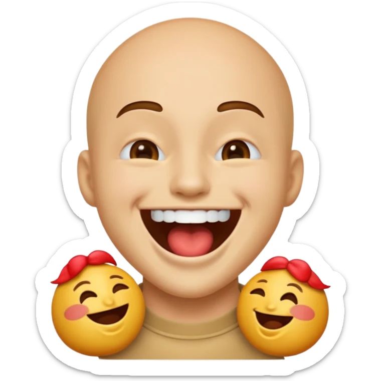 😂😮 mische die zwei emojis (von apple) so das bis auf dem mund alles so ist wie beim ersten und der mund ist wie der zweite sticker