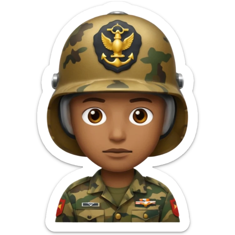 crie emojis de um militar do corpo de fuzileiros navais sticker