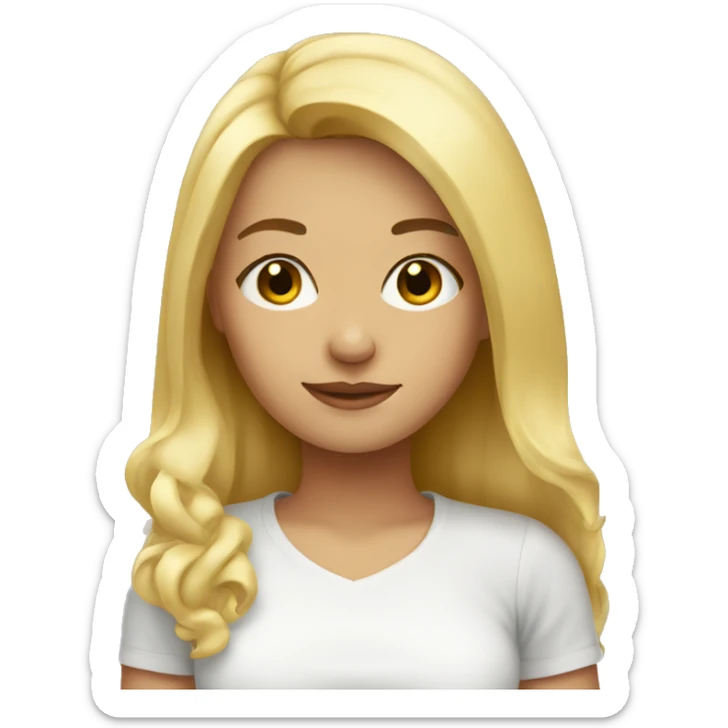 Blonde girl  sticker