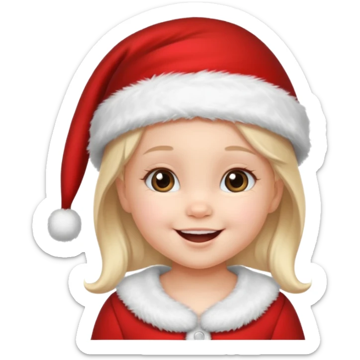 christmas girl but her apperance is like baby, pretty sticker