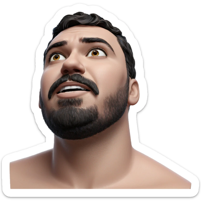 realistic portrait of a man sticker