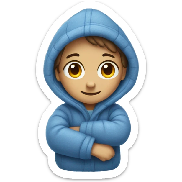 Cozy blue sticker