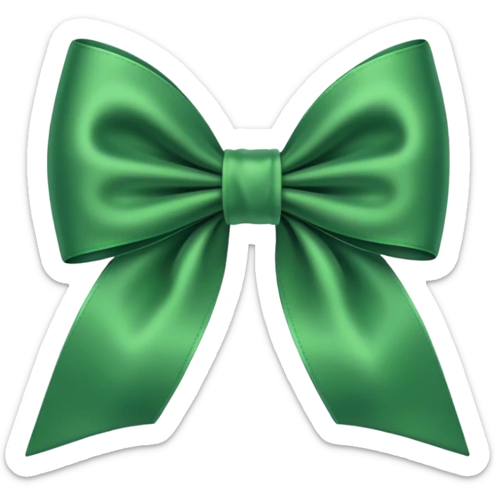 Green bow sticker