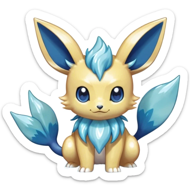 Shiny-Eeveelution-Cute-Fakemon-Water-Pokémon-fusion full body sticker