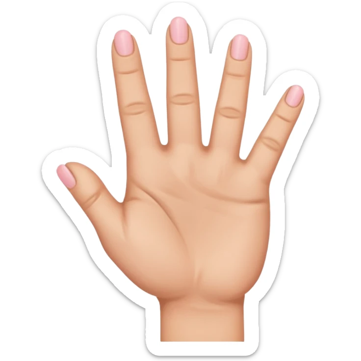 Hand with only the middle finger, the thumb, and the pinky sticking out. The ring and index fingers are down sticker