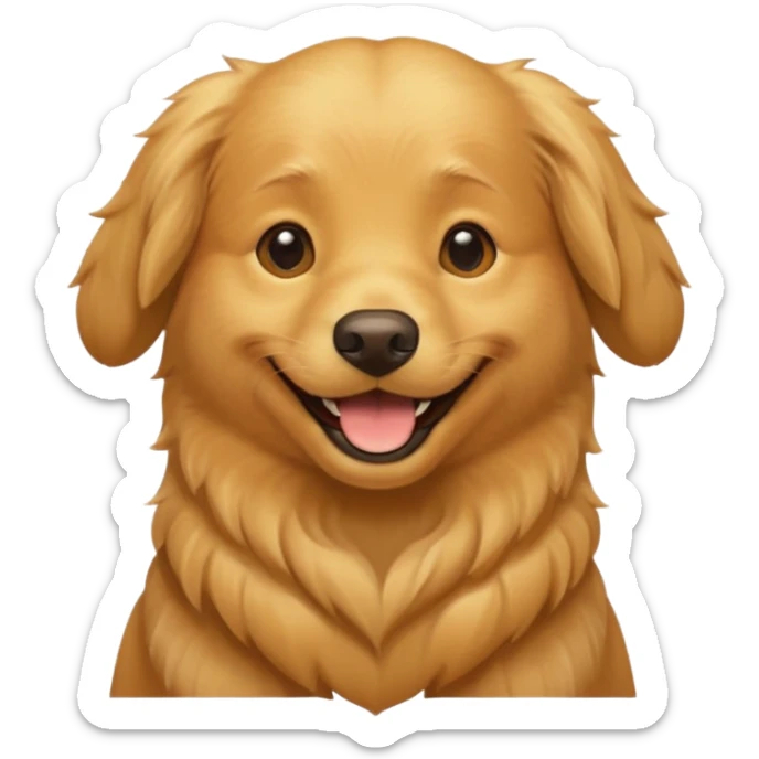 I want an emoji of a goldenretriever who is very happy sticker