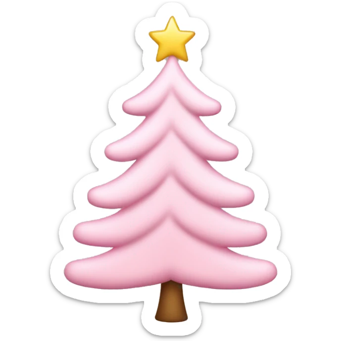 light pink christmas tree sticker